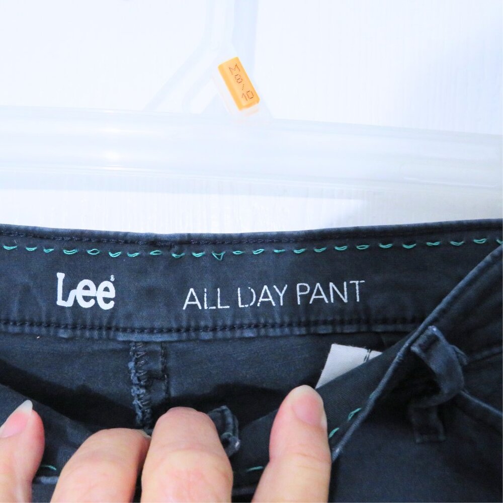 Lee All Day Pant Women's Sz 8 Med Dark Blue Brushed Denim - Picture 3 of 11
